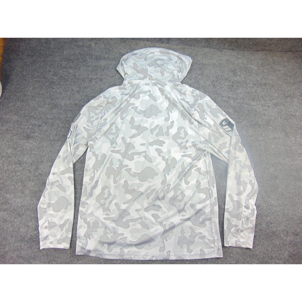 Auburn Tigers Hoodie Mens Large Colosseum White Gray Camo Performance Shirt - Picture 3 of 8